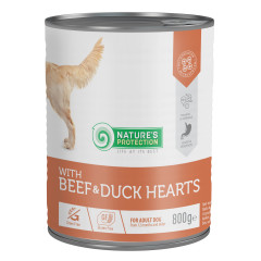 Вологий корм для собак з яловичиною та сердечками качки Beef & Duck Hearts Adult Nature's Protection