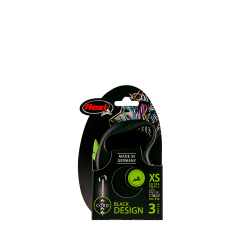 Повідець-рулетка до 8 кг трос, зелений Black Design Flexi