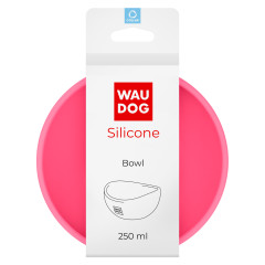 Миска сіліконова рожева Silicone WauDog CoLLar