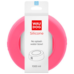Миска сіліконова рожева No Splash Bowl Silicone WauDog CoLLar