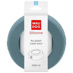 Миска сіліконова сіра No Splash Bowl Silicone WauDog CoLLar