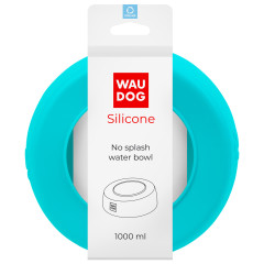 Миска сіліконова блакитна No Splash Bowl Silicone WauDog CoLLar