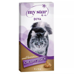 Ласощі для котів крем снек 15 г. 1 шт My star is Diva