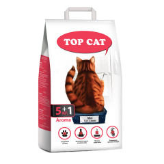 Наповнювач бентонітовий 5+1 кг, 0,8 -1,5 мм Mini Aroma Top Cat