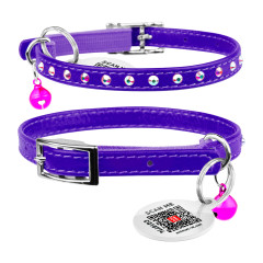 Нашийник для котів з резинкою Glamour WauDog CoLLar