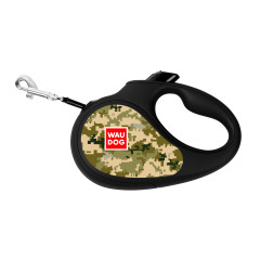 Повідець-рулетка "Мілітарі" (до 15 кг. 5 м.) WauDog CoLLar
