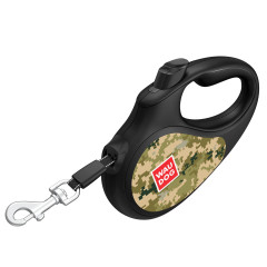 Повідець-рулетка "Мілітарі" до 15 кг. 3 м. WauDog CoLLar