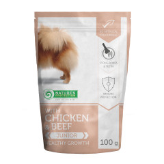 Вологий корм для цуценят з яловичиною та куркою Beef & Chiken Mini Junior Nature's Protection