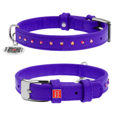 Нашийник (ш. 15мм. 27-36см.) фіолетовий Glamour WauDog CoLLar