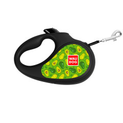 Повідець-рулетка для собак до 50кг. 5м. "Авокадо" чорний CoLLar