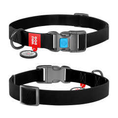 Нашийник (ш.20 мм. 28-40см.) чорний Wateproof WauDog CoLLar