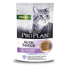 Вологий корм для котів паштет з індичкою Sterilized 7+ Pro Plan Purina