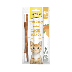 Ласощі для котів лососем та манго 3шт 15г Superfood duo - sticks Cat Gim