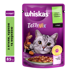 Вологий корм для кошенят з ягням куркою та морквою Tasty mix Whiskas