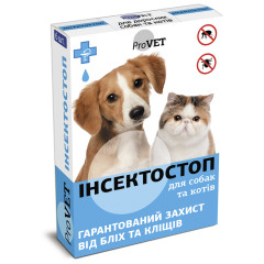 Засіб від бліх та кліщів для котів та собак 1 піп. Інсектостоп ProVET Природа