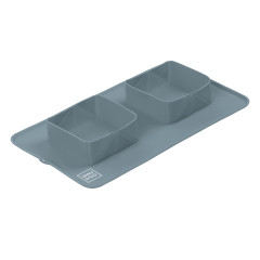Миска складана сіра Portable Folding Bowl Silicone WauDog CoLLar