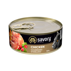 Вологий корм для котів з куркою Sterilized Chicken Adult Cat Gourmand Savory