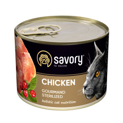 Вологий корм для котів з куркою Sterilized Chicken Adult Cat Gourmand Savory