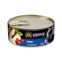 Вологий корм для котів з рибою Fish Adult Cat Gourmand Savory