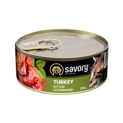 Вологий корм для кошенят з індичкою Turkey Gourmand Kitten Savory