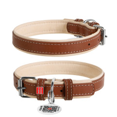 Нашийник (ш. 35мм. 46-60см.) коричневий Soft WauDog CoLLar
