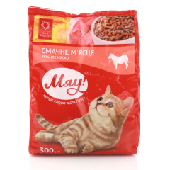 Сухий корм для котів з мясом Мяу