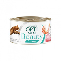 Вологий корм для котів тунець з креветками Fitness Beauty OptiMeal
