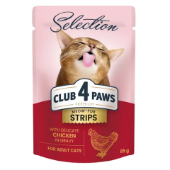 Вологий корм для котів з куркою Slices Selection Клуб 4 Лапи