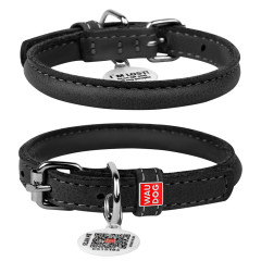 Нашийник 13мм 45-53см чорний Soft WauDog CoLLar