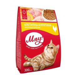 Сухий корм для котів з куркою Мяу
