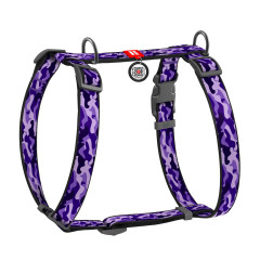 Шлея (ш. 15мм. 30-50см.) "Фіолетовий Камо" Nylon WauDog CoLLar