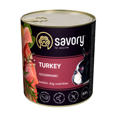Вологий корм для собак з індичкою Turkey Gourmand Dog Savory