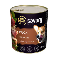 Вологий корм для собак з качкою Gourmand Savory