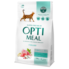 Сухий корм для котів з індичкою та вівсом Sterilised Adult Cat OptiMeal