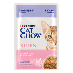 Вологий корм для кошенят з ягням та цукіні Cat Chow Purina