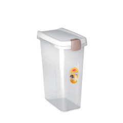 Контейнер для корму 25 л.(10кг.) 39х24х51 см. (білий/прозорий) Pet Food Container Stefanplast
