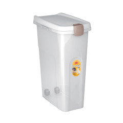 Контейнер для корму 40 л.(15кг.) 45х27х61 см. (білий/прозорий) Pet Food Container Stefanplast