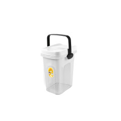 Контейнер для корму 7 л.(2,5кг.) 23х19х31 см. (білий/прозорий) Pet Food Container Stefanplast