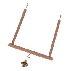 Гойдалка для птахів з дзвіночком Wooden Swing Flamingo