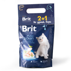Сухий корм для кошенят АКЦІЯ 2+1 з куркою Kitten Brit Premium by Nature