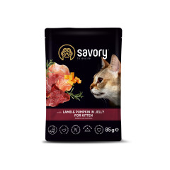 Вологий корм для кошенят з ягням та гарбузом у желе Lamb & Pumpkin in Jelly Gourmand Kitten Savory