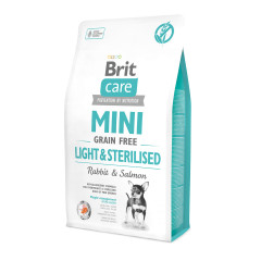 Сухий корм для собак з кроликом та лососем Light & Sterilised Mini Rabbit & Salmon Brit Care