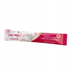 Ласощі для котів крем снек з індичкою та журавлиною Turkey and Cranberry Creamy Snack My Star