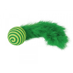 Іграшка м'яч з пірям та брязкальцем Catnip Fun For Cats Nobby