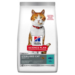 Сухий корм для котів з тунцем (NEW) Adult 1-6 Sterilised Cat Science Plan Hill's
