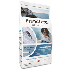 Сухий корм для котів з лососем та в'яленими томатами Mediterranea Grain Free Holistic Pronature