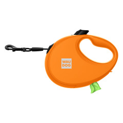 Повідець-рулетка з контейнером для пакетів R-leash WauDog CoLLar