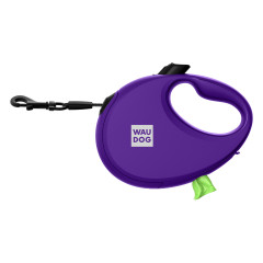Повідець-рулетка з контейнером для пакетів R-leash WauDog CoLLar
