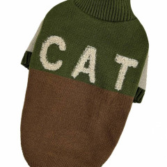 Светр для котів CAT коричневий хакі Dogs Bomba