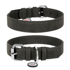 Нашийник (ш. 15мм. 27-36см.) сірий Eco-Soft WauDog CoLLar